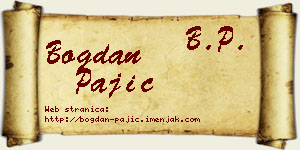 Bogdan Pajić vizit kartica